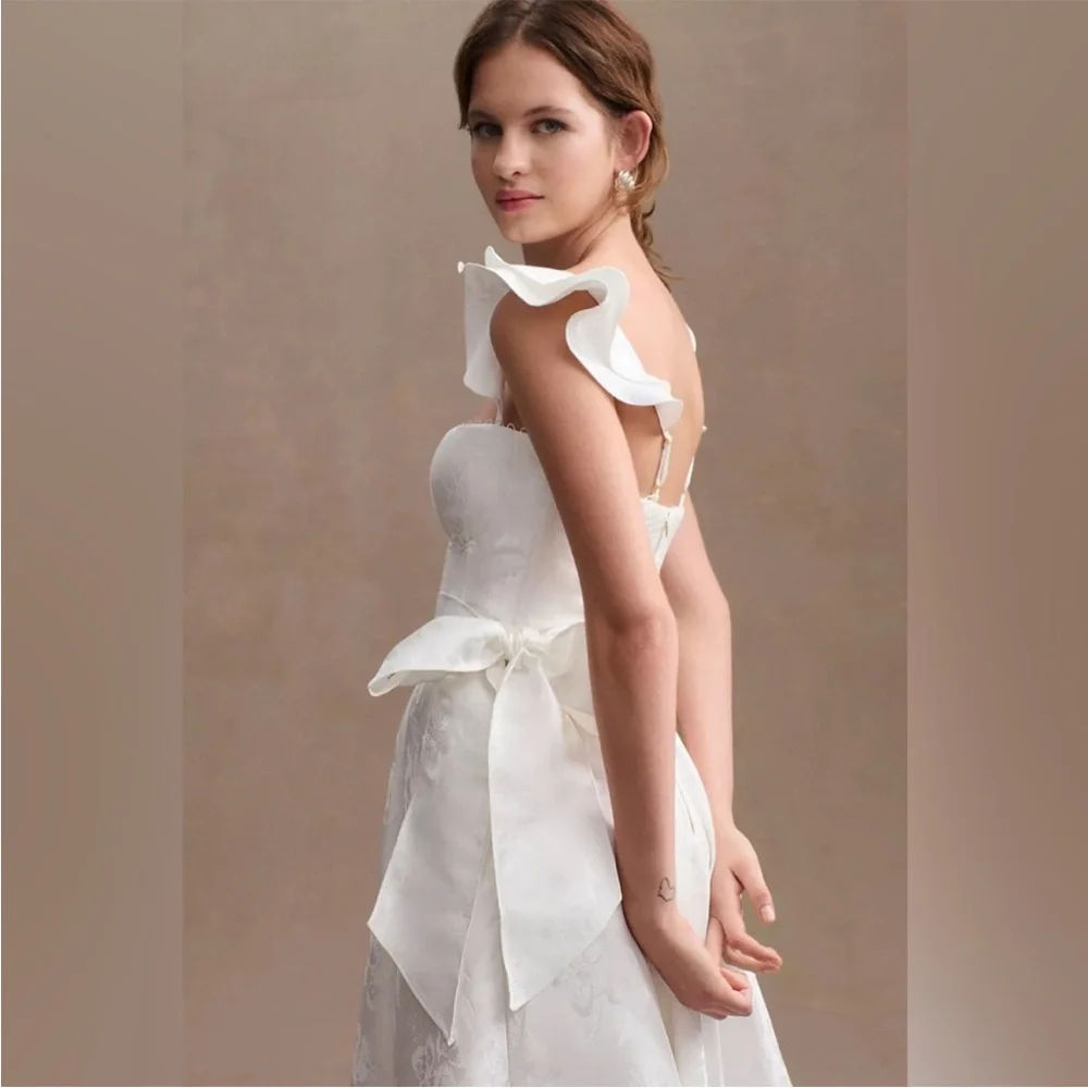 V. Chapman White Midi Dress - Picture 3 of 12